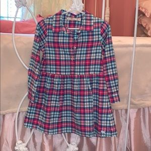 Vineyard Vines 3T Plaid Pink Blue Button Dress